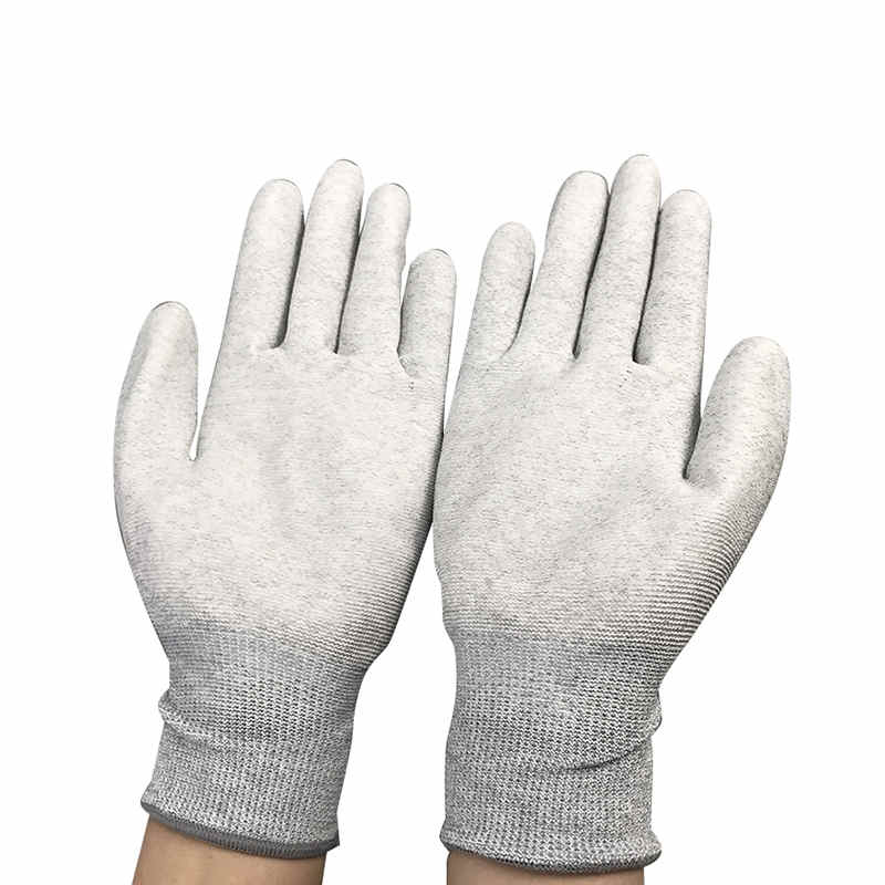 Hiilikuitu Nylon ESD Palm PU -päällysteinen käsine