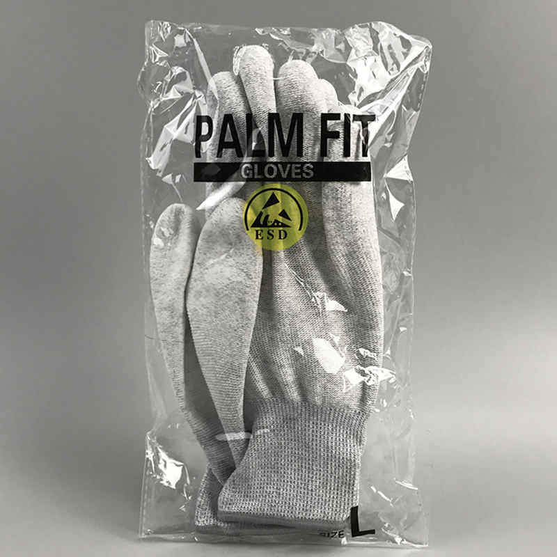 Hiilikuitu Nylon ESD Palm PU -päällysteinen käsine