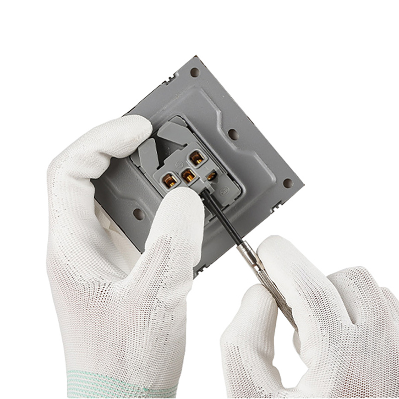 Nylon palmu PU -päällystetty hansikas