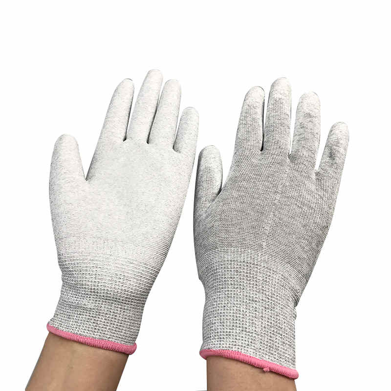 Hiilikuitu Nylon ESD Palm PU -päällysteinen käsine